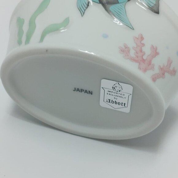 Porcelain Small Picture photo Frame & Basket 3D Fish Marine scene made in Japan - Picture 6 of 9